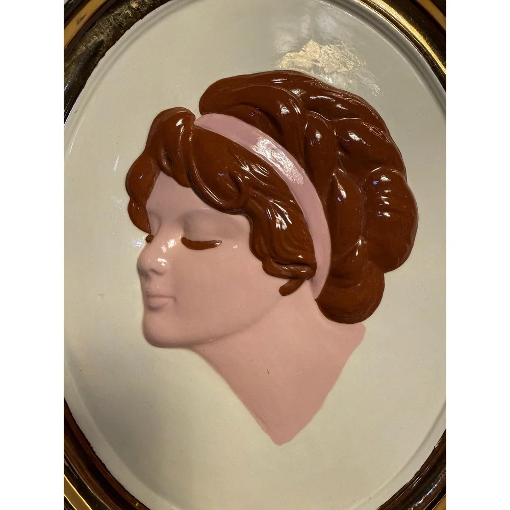 Vintage Duncan‎ Ceramic Lady Wall Plaque 1975